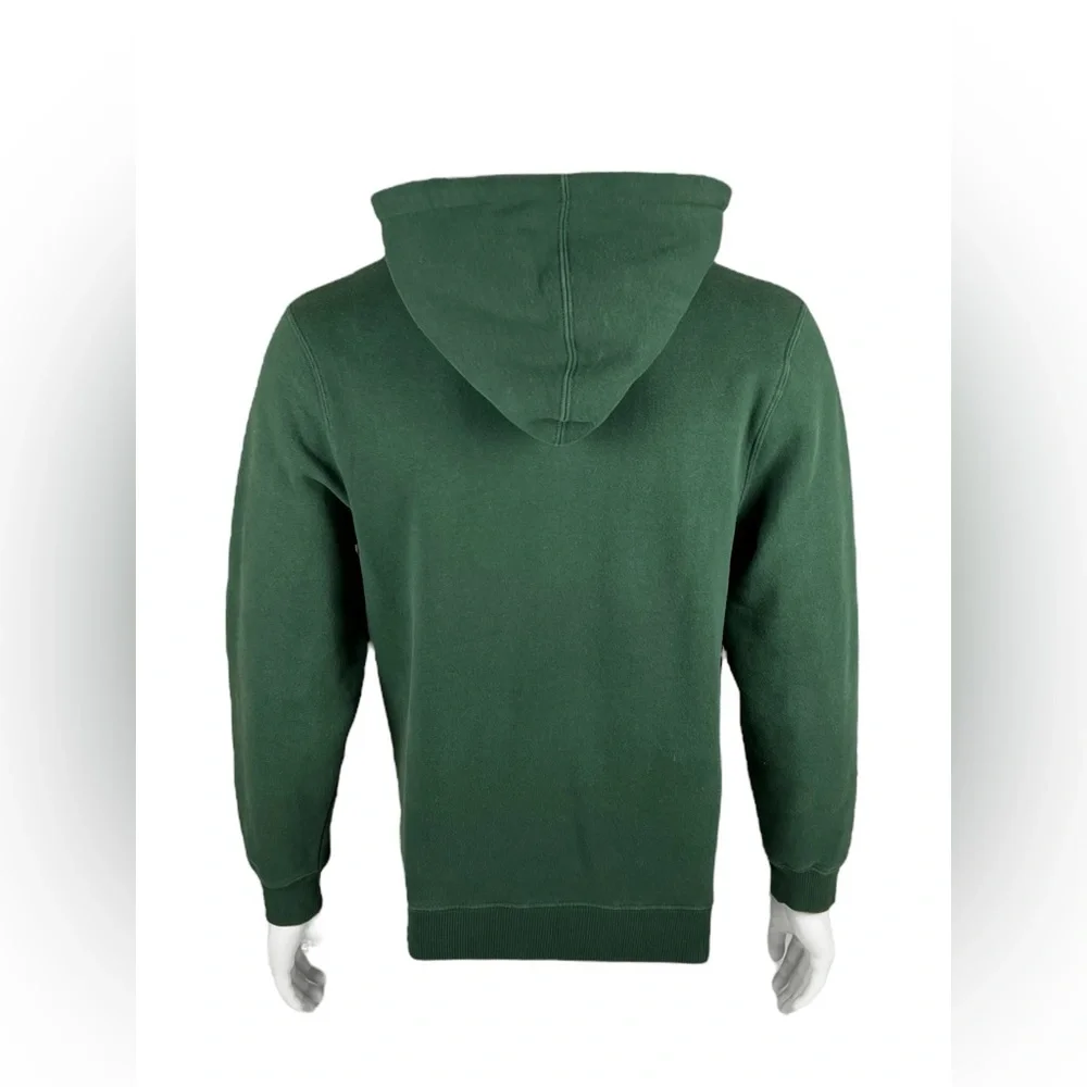 Stussy Mens Medium Hoodie Sweatshirt Green Embroidered Logo Cotton Blend - Picture 4 of 10